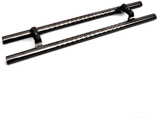 HACSYP Eingangstürgriff, Scheunentürgriff mit geschnitztem, kommerziellem Push-Pull-Haltegriff, for Glastüren, Holztüren, for Hotel-Buchladen-Dusche (Color : Black, Size : 120cm/47 1/4)
