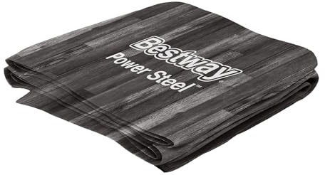 Bestway® Ersatzteil Poolfolie Rattan-Optik (mooreiche) für Power Steel Pool 610x366x122 cm, oval