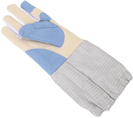 HOHXFYP Fechthandschuhe, Rechtshänder, Gepolsterter Fechthandschuh für Florett Degen und Säbel, Rutschfester Strickstoff Fausthandschuh für Fechtwettkämpfe und Kampfübungen (M)