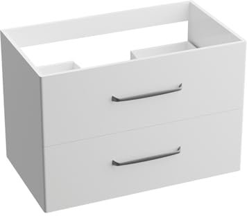 lavita Waschbeckenunterschrank Badezimmerschrank Nevada Weißer Glanz 800 Hängeschrank Badschrank Waschtischschrank Schrank 80cm Breit Mehrzweckschrank Badezimmermöbel Lackierte Platte Montierte Möbel