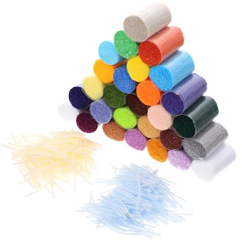 Anneome 30rollen Farben Vorgeschnittenes Garn Für Häkeln Teppich Und Diy-projekte Weiches Langlebiges Embroidery-garn Für Kreative Handarbeiten Und