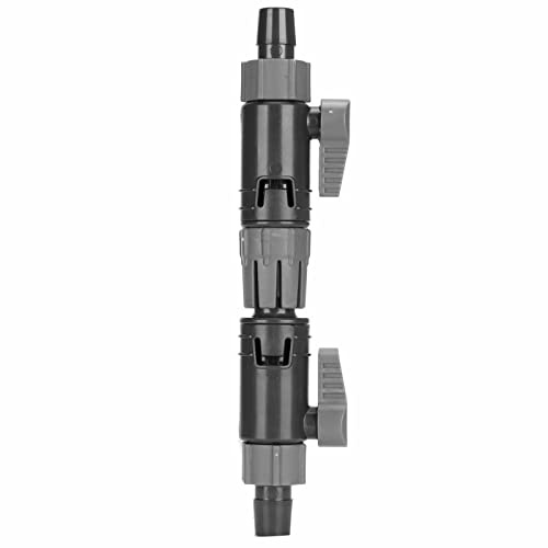 Qukaim Aquarium-Rohrverbinder für Aquarium, Wasserregelventil, Doppelhahnverbinder für Aquarium-Schlauch, Schnellverschluss, passend für 16/22 mm, Kunststoff-Filteranschluss