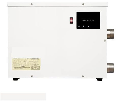 AUBEST Calentador de Piscina, Termostato Calentador de Agua Digital eléctrico, Calentador de Piscina, SPA, bañera de hidromasaje, calefacción de baño, Temperatura Ajustable(15KW 220V)