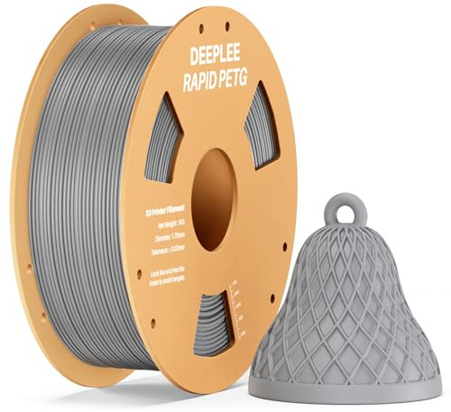 DEEPLEE Rapid PETG Filament 1.75mm Himmelsgrau 1KG | High Speed 3D Drucker Filament up to 600mm/s, gute Schlagzähigkeit, Maßgenauigkeit +/- 0.02 mm