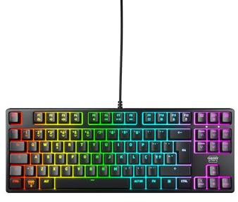 Cherry XTRFY K4V2 TKL, Clavier de Jeu Filaire sans Pavé Numérique, Disposition Portugaise (QWERTY), Éclairage RGB, Commutateurs Mécaniques MX2A Red, Noir