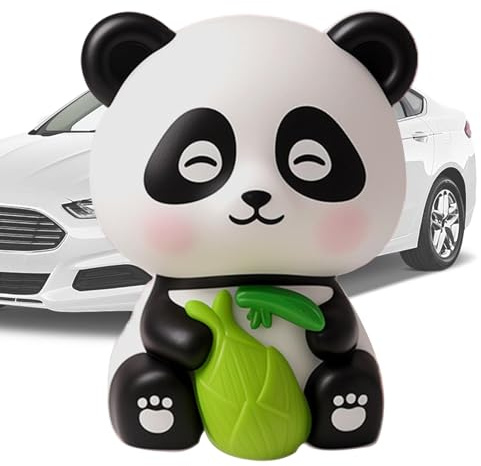 Generic Tête de panda pour voiture - Pompon panda pour voiture - Accessoire de décoration de voiture - Peluche panda avec pompon - Décoration intérieure de voiture - Accessoire de voiture - Cadeau
