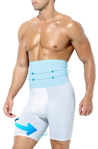 Casey Kevin Shapewear magkontroll boxershorts för män, kompressionsbyxor, shorts, kroppsformare, män, magkontroll, byxor, undertröja, K2-vit, XXL