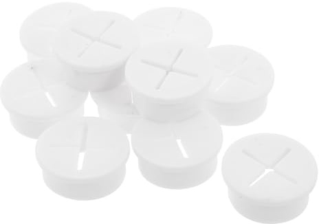 Tofficu 10piezas Pasacables De Pared Tapas Plásticas Para Orificio Redondo Organizador De Cables Para Escritorio y Oficinas
