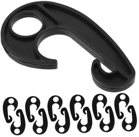 TOYANDONA 20pezzi Gancio in Plastica per Telone Gancio Antivento per Copertura da Sole da Campeggio per Corda Elastica per Kayak e Auto PVC Robusto per Teloni e Coperture