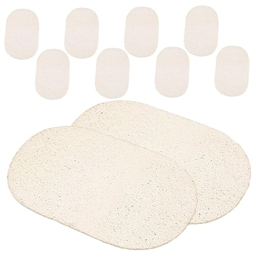 HOUDERCO 10pcs Loofah Dish Sponge Natural Loofah Sponge for Kitchen Cleaning Multi Functional Soap Holder Scrub Pad Reusable Dish Washing