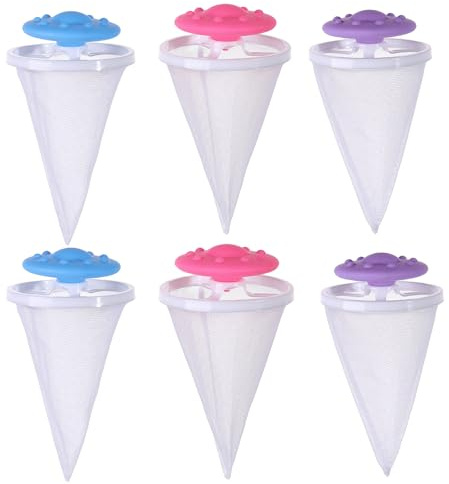 6PCS Pet Hair Remover Washing Machine, Dog Hair Remover Washing Machine, Pet Hair Dissolver Washing Machine, Efficient Laundry Filter for Pet Bedding and Clothing, Floating Mesh Filters