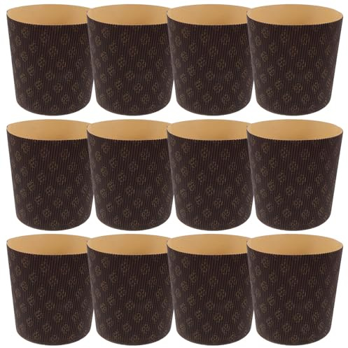 FRCOLOR 25 Envoltorios de Papel para Cupcakes Panettone de 10 Cm, Resistentes Grasa, para Hornear Pan de Navidad, Muffins y Magdalenas, Ideales para Repostería y Fiestas, Paquete de 25