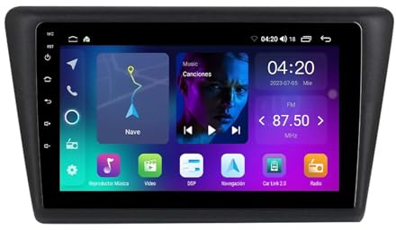 Gps-Navigering Multimedia Videospelare för Skoda Rapid 2013-2017 Pekskärm Med Carplay Wifi Bluetooth Mirror Link, Fm, Rattkontroll, 4 Kärna 4G+64G