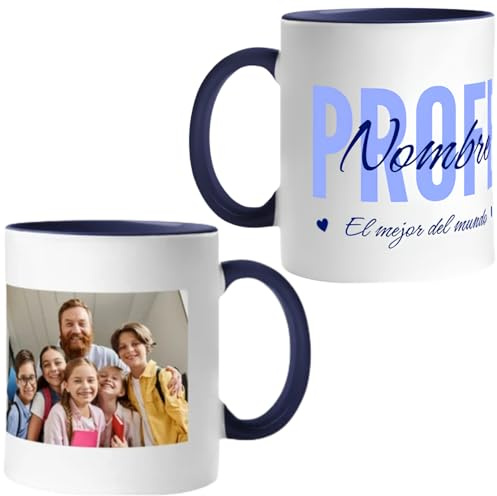 latostadora Taza Personalizada Profesor Profesora con Foto y Nombre Personalizado - Tazas Personalizadas Para Regalar a Profesores - Regalos Personalizados Originales Profesores