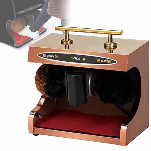 Electric Shoe Polishing Machine - Automatic Dual Brush Polisher, Low Noise, Large Oil Capacity, Drip-Free Dispensing, Ideal for Home Use
