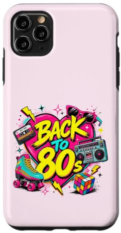 Back to 80s Nostalgia Roller Skate Boombox Cassette années 80 Coque pour iPhone 11 Pro Max