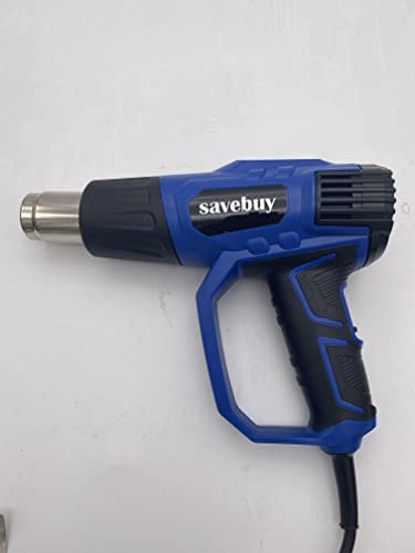 Heat Gun 1500W Heavy Duty Hot Air Gun Variable Temperature Control with 2-Temp Settings 4 Nozzles with Overload Protection for Crafts, Shrinking PVC, Stripping Paint