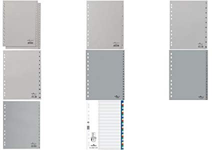 DURABLE Kunststoff-Register, Zahlen, A4, 52-teilig, 1-52 (9650410)