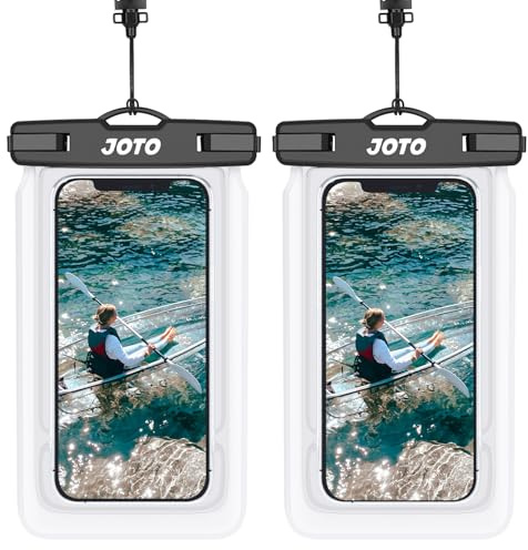 JOTO [2-pack] Flytande vattentät telefonfodral, undervattenstorrväska för simning, dykning båtstrand, för iPhone 14 13 12 Pro Max XS Max XR X 8 7 – klar