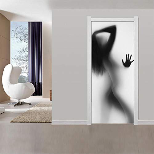 NSDX Türtapete Selbstklebend Wohnkultur Aufkleber Poster 3D Kreative Sexy Mädchen Tür Aufkleber Leinwand Druck Kunst Bild wasserdichte Tapete Paste Für Kinderzimmer