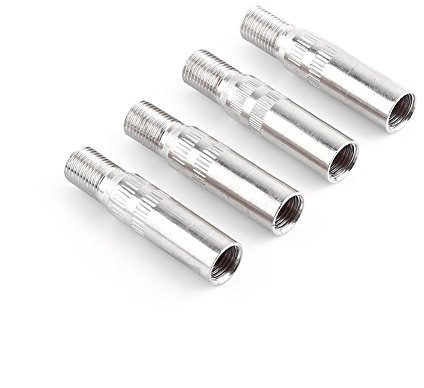 VOBOR Ventilkappenschaftverlängerungen, 4 stücke 39mm 60 PSI Messing Verchromt Car Van Auto Anschraubart Rad Ventildeckel Verlängerungsstange