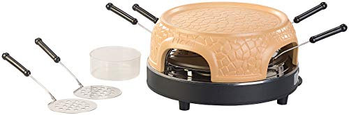 Cucina di Modena Pizza Raclette Ofen: Pizzaofen mit echter Terrakotta-Haube für 6 Personen (refurbished) (Pizzaöfen Raclette, Pizza Backofen, Ananas)