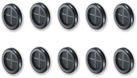 35mm Rubber Grommet, 10 Pcs Round Hole Cover, Wire Tidies Organizer Management Grommets for Machine, Black