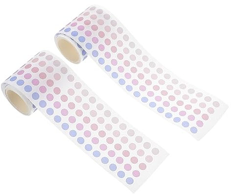 STOBOK 2St Washi-Tape-Ästhetik Kreisaufkleber zum Journaling weihnachtsdeko Band aus Washi-Papier Planer-Aufkleber in Grundfarbe japanisch schmücken klebriges Papier Klebeband Mädchen