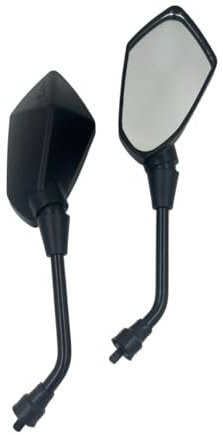 Lot de 2 rétroviseurs universels pour moto, avec filetage à droite et à gauche, compatibles avec scooter, VTT, cyclomoteur, vélo électrique