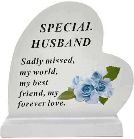 Angraves Special Husband Graveside Memorial Heart Flower Rose Grave Plaque Ornament Decoration
