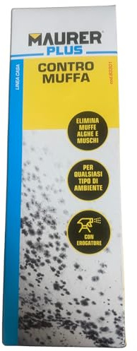 Contro muffa è completata da cloro attivo che svolge un'azione di denaturazione che combatte lo sviluppo di funghi e muffe in modo estremamente efficace. 1000ml (1 Flacone)
