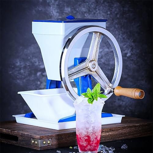 Manual Ice Shaver Machine, Portable Fluffy Ice Crusher, Maximum Capacity Of Crushed Ice One Time Is 2KG, for Party Restaurant Bar Cafe