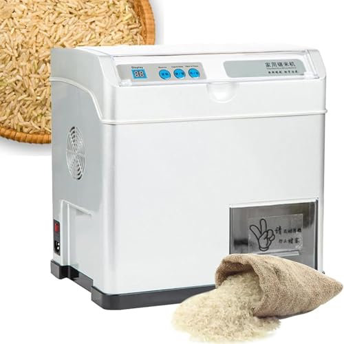 XNXYSMKJ Fresh Rice Milling Machine Germ Rice Brown Rice Husker Paddy Hulling Machine for Home Use,30KG/H,Electric Rice Milling Hulling Machine