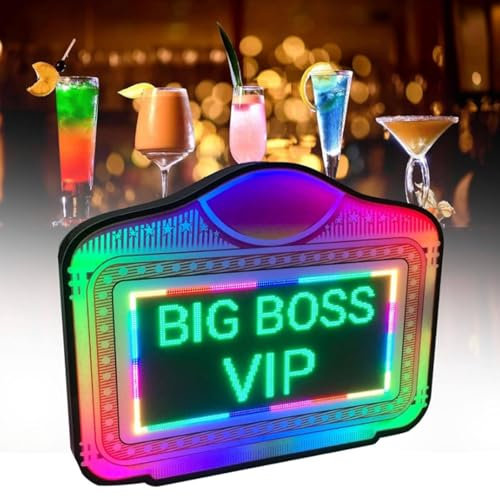 Espositore per bottiglie di vino con lettere a LED, cartellone pubblicitario con lettere colorate, discoteca, bar con possibilità di personalizzare il logo del servizio VIP