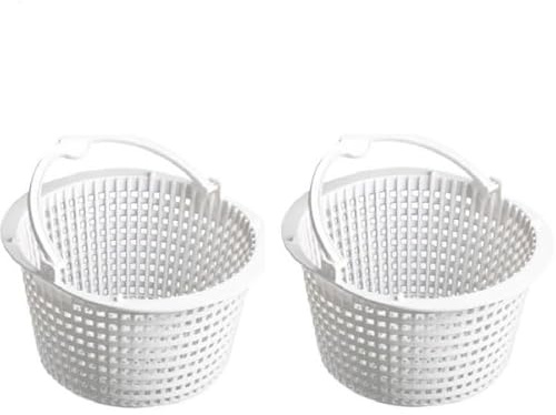 2X Skimmerkorb, Poolfilterkorb, Poolsieb Korb Blattreinigungsieb, Skimmer Korb ABS Pool Skimmerkorb 16,5cm Skimmer Körbe Blattfänger Mit Griff Filterkorb Zur Effizienten Poolreinigung Mit Griff