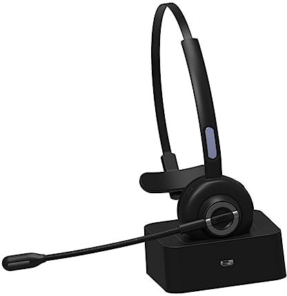 OSOLADY Cuffie Microfono Wireless 5.0 Sovraurali per Call Center e Computer, Riduzione del Rumore e Comfort Elevato, Cuffie Stereo senza Fili per Lavoro, Musica e Videochat Quotidiana