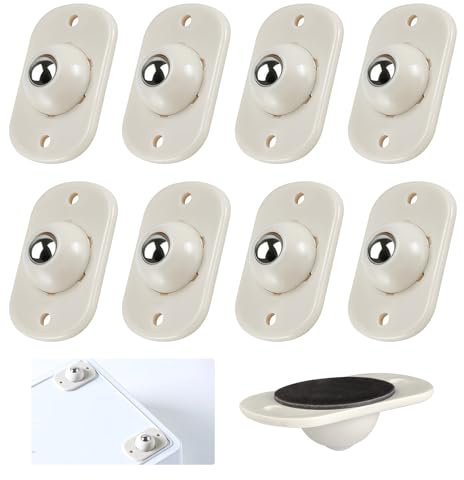 8 Pezzi Rotelle per Mobili Piccole Autoadesiva, Ruote Girevoli Autoadesive Rotazione a 360 Gradi, Rotelle Adesive per Mobilirotelle per Mobili Piccole Autoadesiva per Armadietti Di Stoccaggio