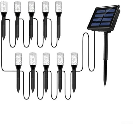 Luz solar para jardín, decoración de jardín al aire libre, bola de burbujas (luz de encendido)