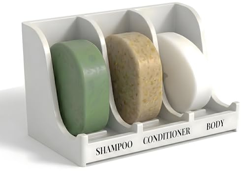Soap Holder for Shower Wall, 3-Compartment Soap Dish [Patent Pending]