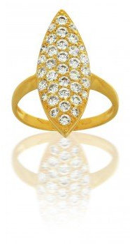 AvenueDuBijou - Bague Marquise Or et Zirconium 18 Carats