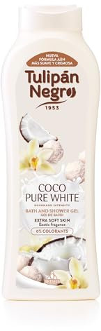 Tulipán Negro Gel de Baño Coco Pure White, 650 Mililitros