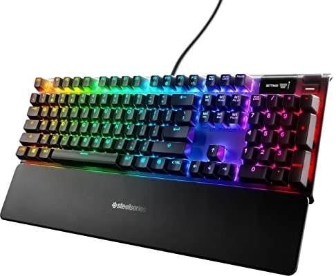 SteelSeries Apex 7 - Mechanische Gaming-Tastatur – OLED Smart Display – Blau Schalter – Amerikanisch (QWERTY) Layout - Standard