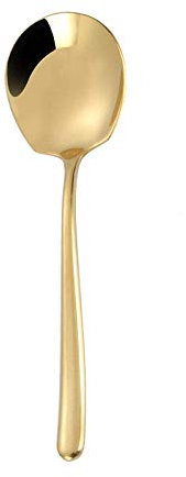 Cucharas de servir grandes, cuchara de servir de acero inoxidable, cucharas de servir buffet, gran buffet fiesta banquete cubiertos cocina básicos cucharadas juego de 4 cucharas de servicio doradas