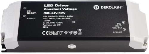 Deko-Light Netzgerät, BASIC, CV, Q8H-24-75W, spannungskonstant, 220-240V AC/50-