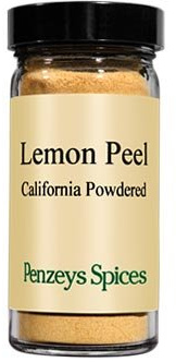 Lemon Peel Powder By Penzeys Spices 2.0 oz 1/2 cup jar (Pack of 1)