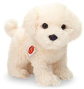 Teddy Hermann 91960 Hund Malteser Welpe stehend 23 cm, Kuscheltier, Plüschtier mit recycelter Füllung