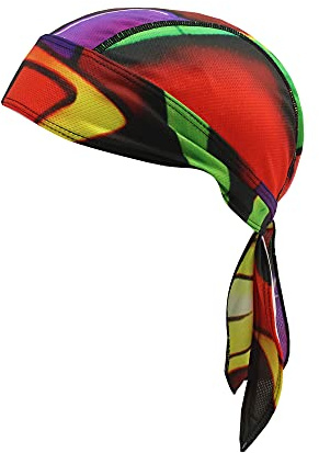 Bandana Homme Casquette Sport Bandana Cap Bandana respirant - Durag Foulard Vélo Headgear Bonnet Homme Chapeau Homme Protège Tête Bandeau Séchage Rapide pour Cyclisme Moto Danse Hip-hop Camping Tennis