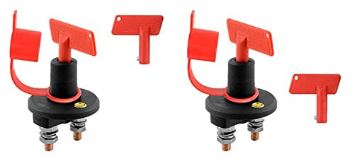 2er Pack Trennschalter für Batterie 100A 2-polig Batterie-Trennschalter Kill Switch Knochen Schalter