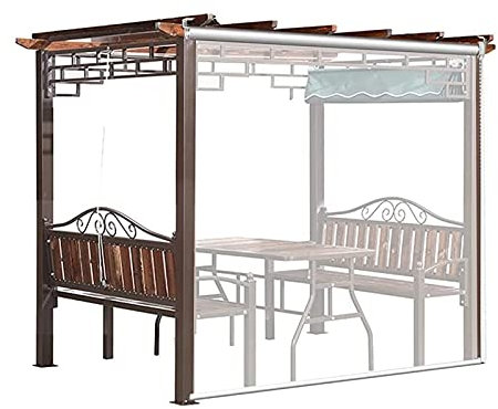 YUYI Seitenzug- & Springrollos Outdoor Vorhänge Wasserabweisend, Transparentes PVC Trennwand-Rollo， Seitenzugrollo Klemmrollo für Fenster & Tür Winddicht Vorhang Innen für G(Size:140cm×140cm(55×55