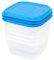 GIO'STYLE Set di 3 Contenitori Ermetici per Alimenti - 1L - Made in Italy - Quadrati - Adatto a Frigorifero, Freezer, Microonde - Linea Ermetici